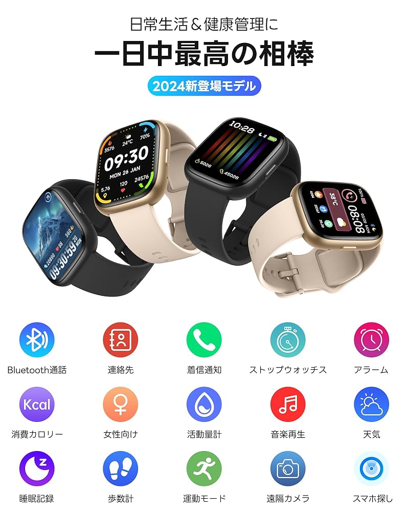 時計 Smart Amazon | Parsonver 日本正規品 スマートウォッチ 丸型 超薄型